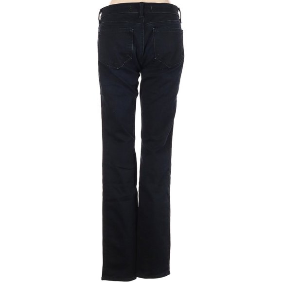 J Brand Jeans Black Blue Straight Leg Cut Low Rise Waist Sz 26 #479 - Picture 2 of 2